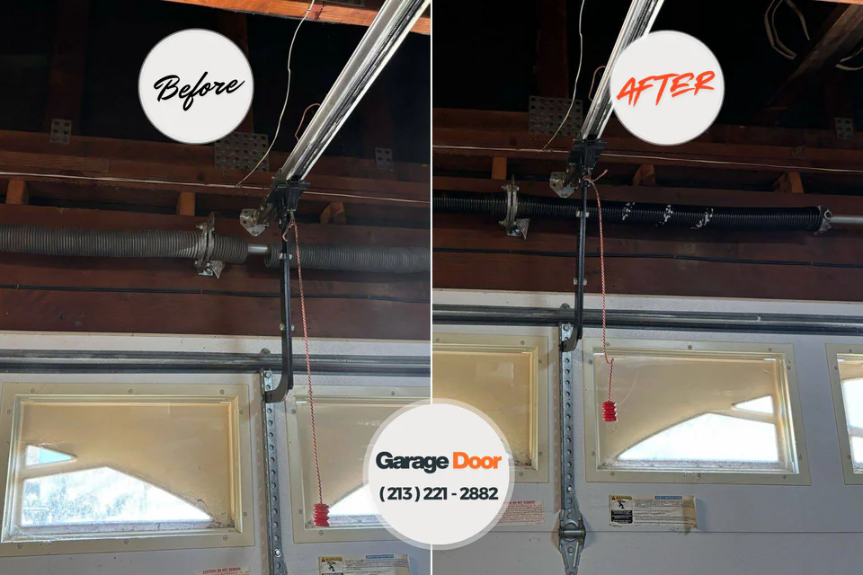 Before and after: garage door repair San Ysidro, NM